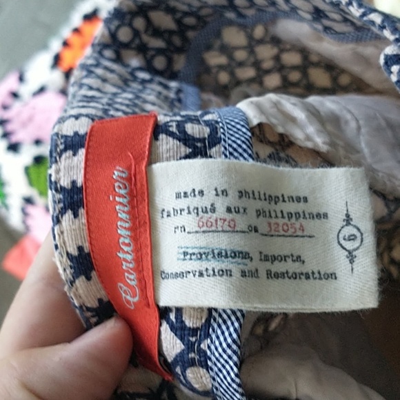 Anthropologie Cartonnier patterned chino pants Trouser Size 6 - Picture 7 of 8